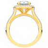 2.45CT.TW ROUND LAB DIAMOND HALO ENGAGEMENT RING - Nazarelle