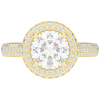 2.45CT.TW ROUND LAB DIAMOND HALO ENGAGEMENT RING - Nazarelle