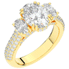 3.70CT.TW OVAL LAB DIAMOND 3 STONE ENGAGEMENT RING - Nazarelle