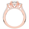 3.70CT.TW OVAL LAB DIAMOND 3 STONE ENGAGEMENT RING - Nazarelle