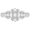 3.70CT.TW OVAL LAB DIAMOND 3 STONE ENGAGEMENT RING - Nazarelle