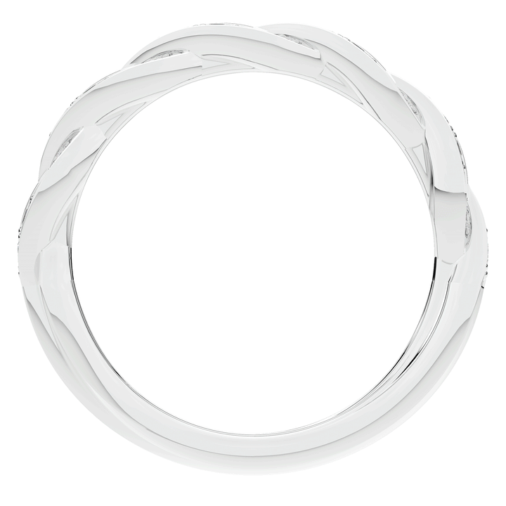 0.25CT.TW ROUND LAB DIAMOND TWIST WEDDING BAND - Nazarelle