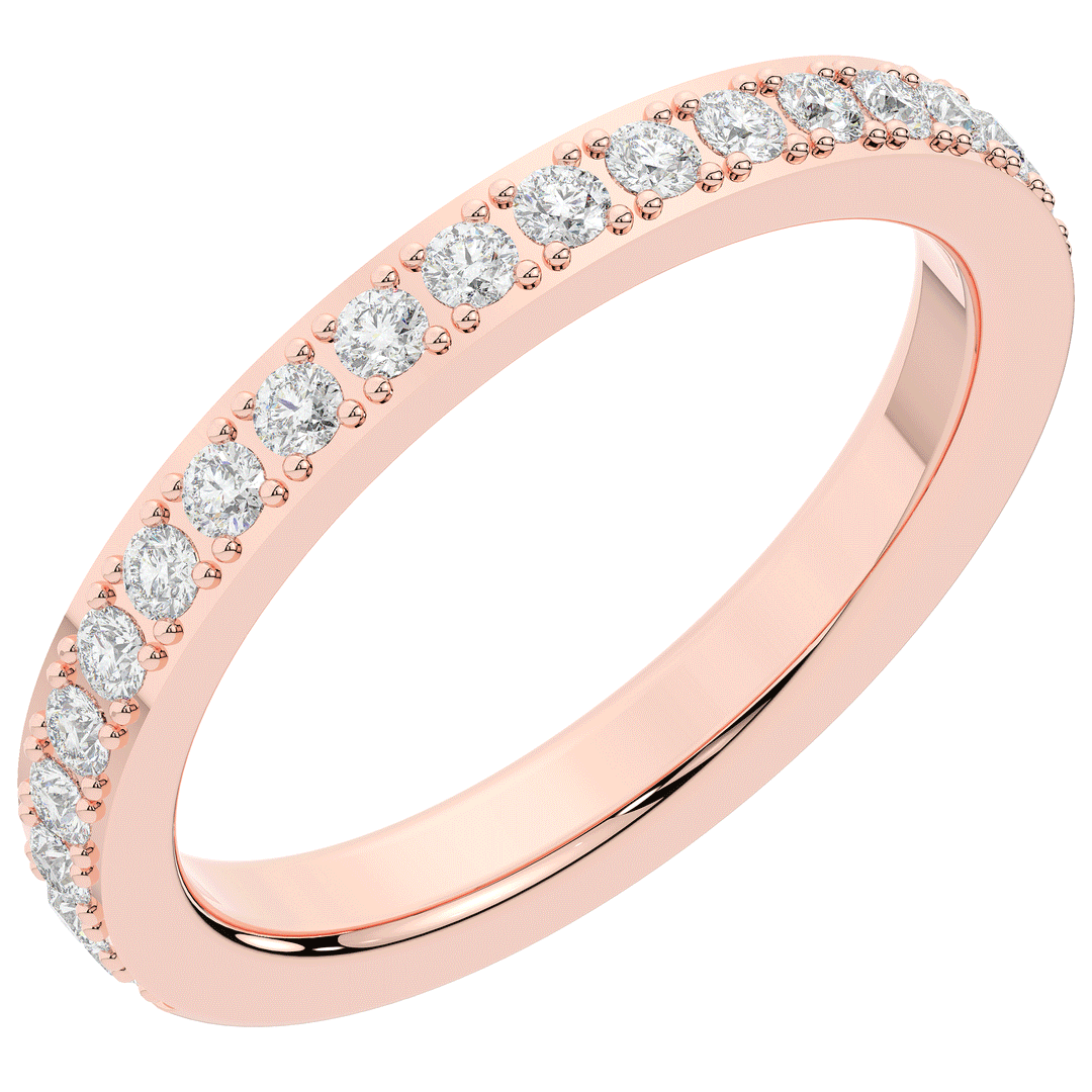 0.35CT.TW ROUND LAB DIAMOND WEDDING BAND - Nazarelle