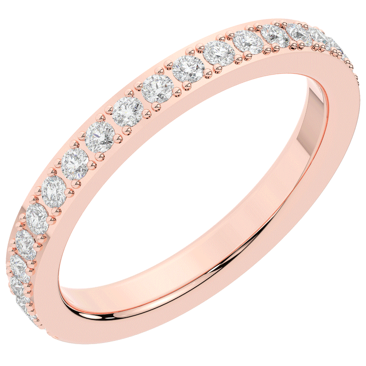 0.35CT.TW ROUND LAB DIAMOND WEDDING BAND - Nazarelle