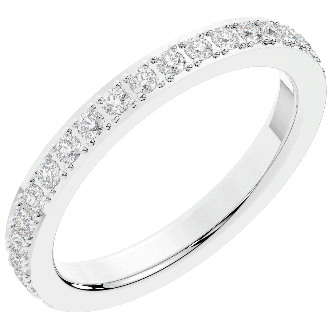 0.35CT.TW ROUND LAB DIAMOND WEDDING BAND - Nazarelle