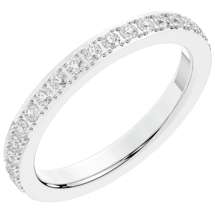 0.35CT.TW ROUND LAB DIAMOND WEDDING BAND - Nazarelle