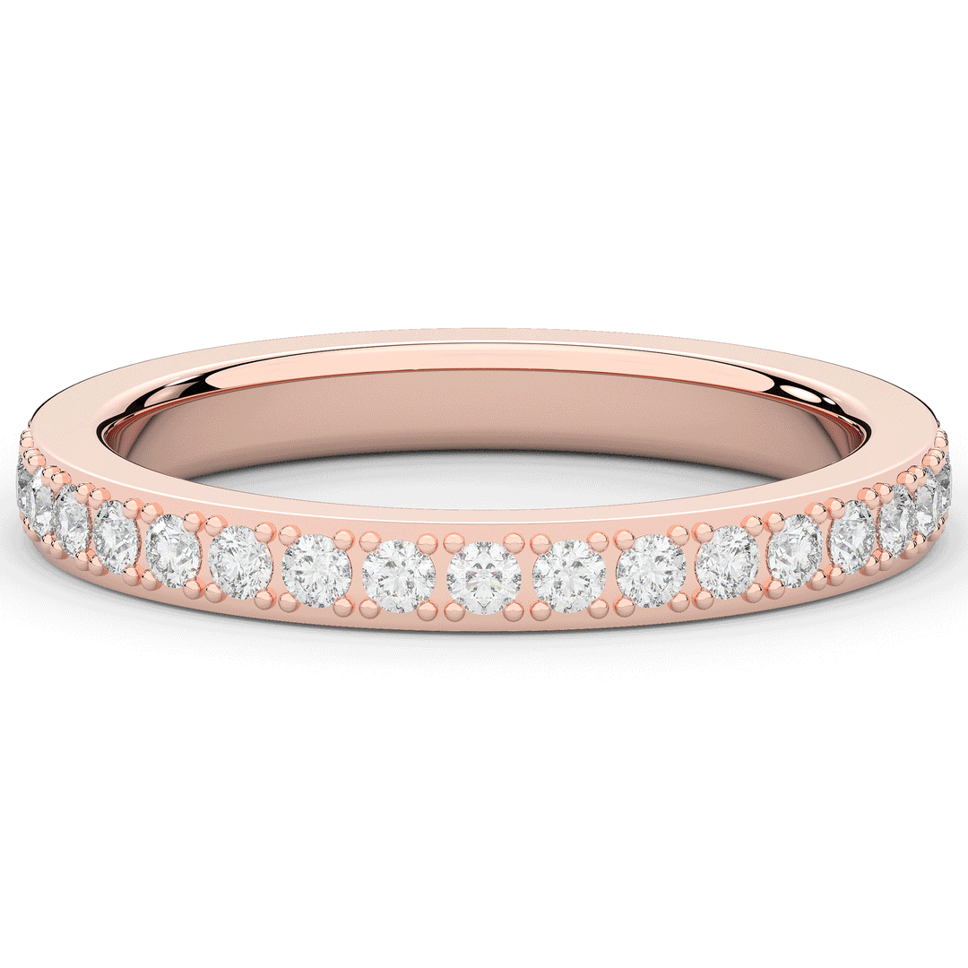 0.35CT.TW ROUND LAB DIAMOND WEDDING BAND - Nazarelle