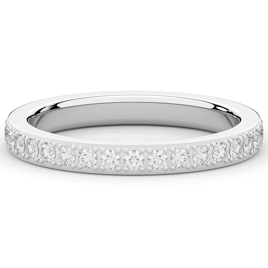0.35CT.TW ROUND LAB DIAMOND WEDDING BAND - Nazarelle