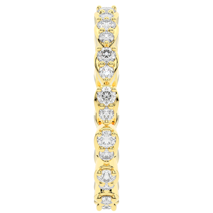 0.60CT.TW PEAR BEZEL ROUND LAB DIAMOND ETERNITY BAND - Nazarelle