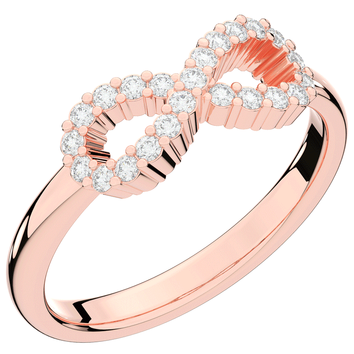 0.20CT.TW ROUND LAB DIAMOND INFINITY SYMBOL WEDDING BAND - Nazarelle