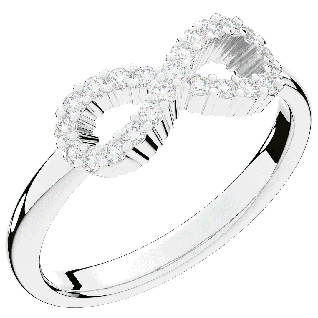 0.20CT.TW ROUND LAB DIAMOND INFINITY SYMBOL WEDDING BAND - Nazarelle