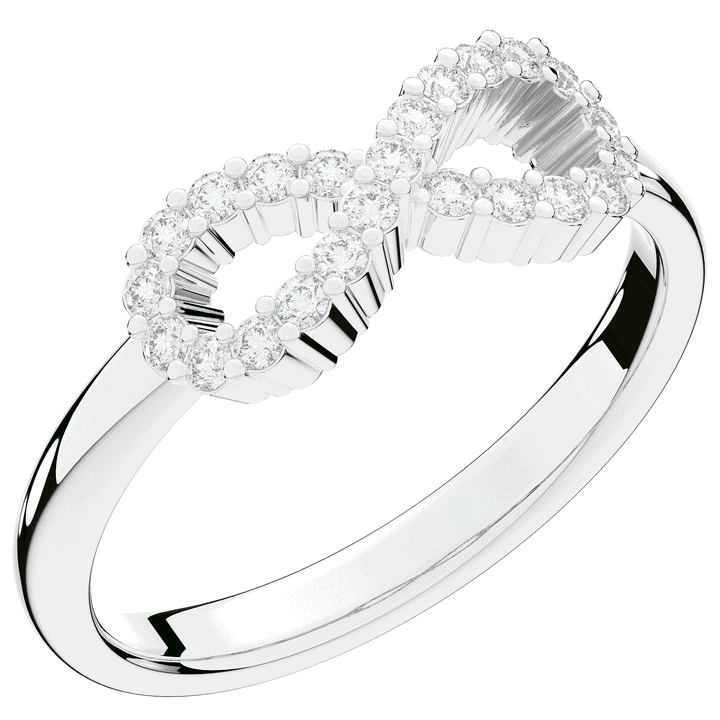 0.20CT.TW ROUND LAB DIAMOND INFINITY SYMBOL WEDDING BAND - Nazarelle