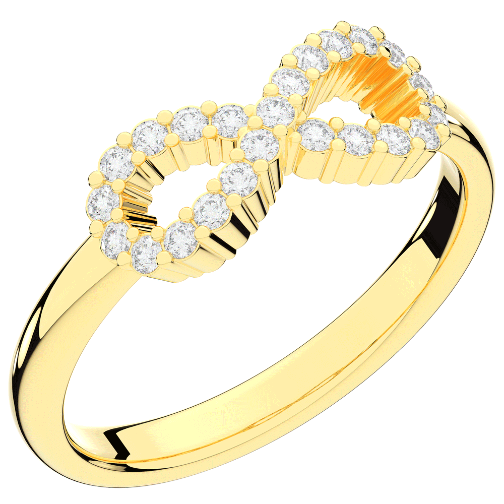 0.20CT.TW ROUND LAB DIAMOND INFINITY SYMBOL WEDDING BAND - Nazarelle