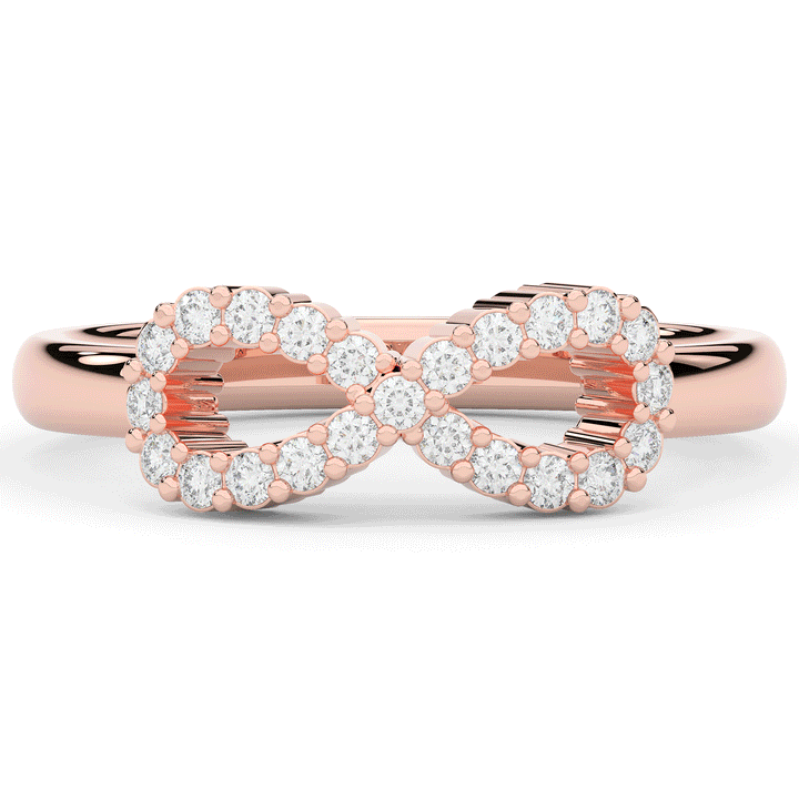 0.20CT.TW ROUND LAB DIAMOND INFINITY SYMBOL WEDDING BAND - Nazarelle