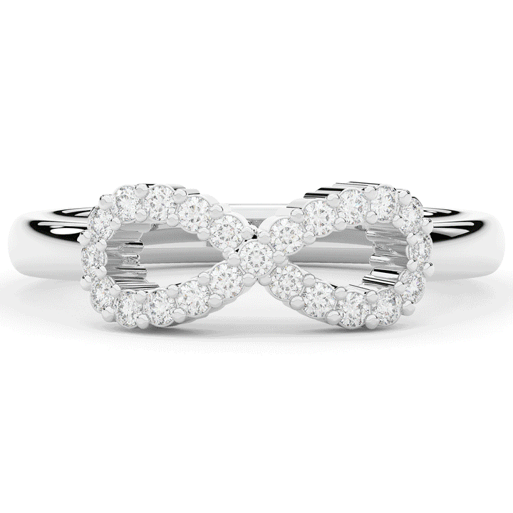 0.20CT.TW ROUND LAB DIAMOND INFINITY SYMBOL WEDDING BAND - Nazarelle
