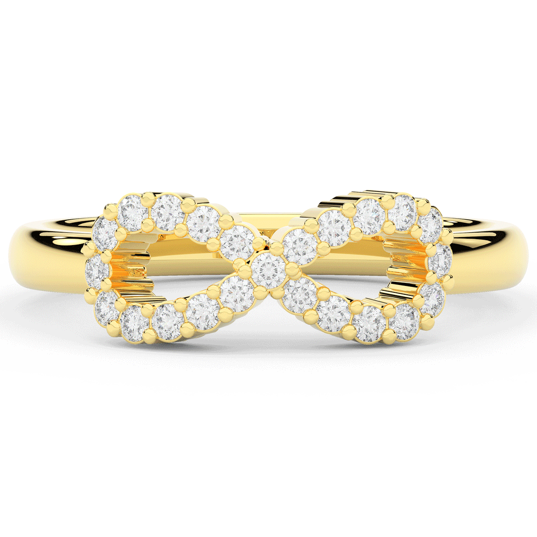 0.20CT.TW ROUND LAB DIAMOND INFINITY SYMBOL WEDDING BAND - Nazarelle