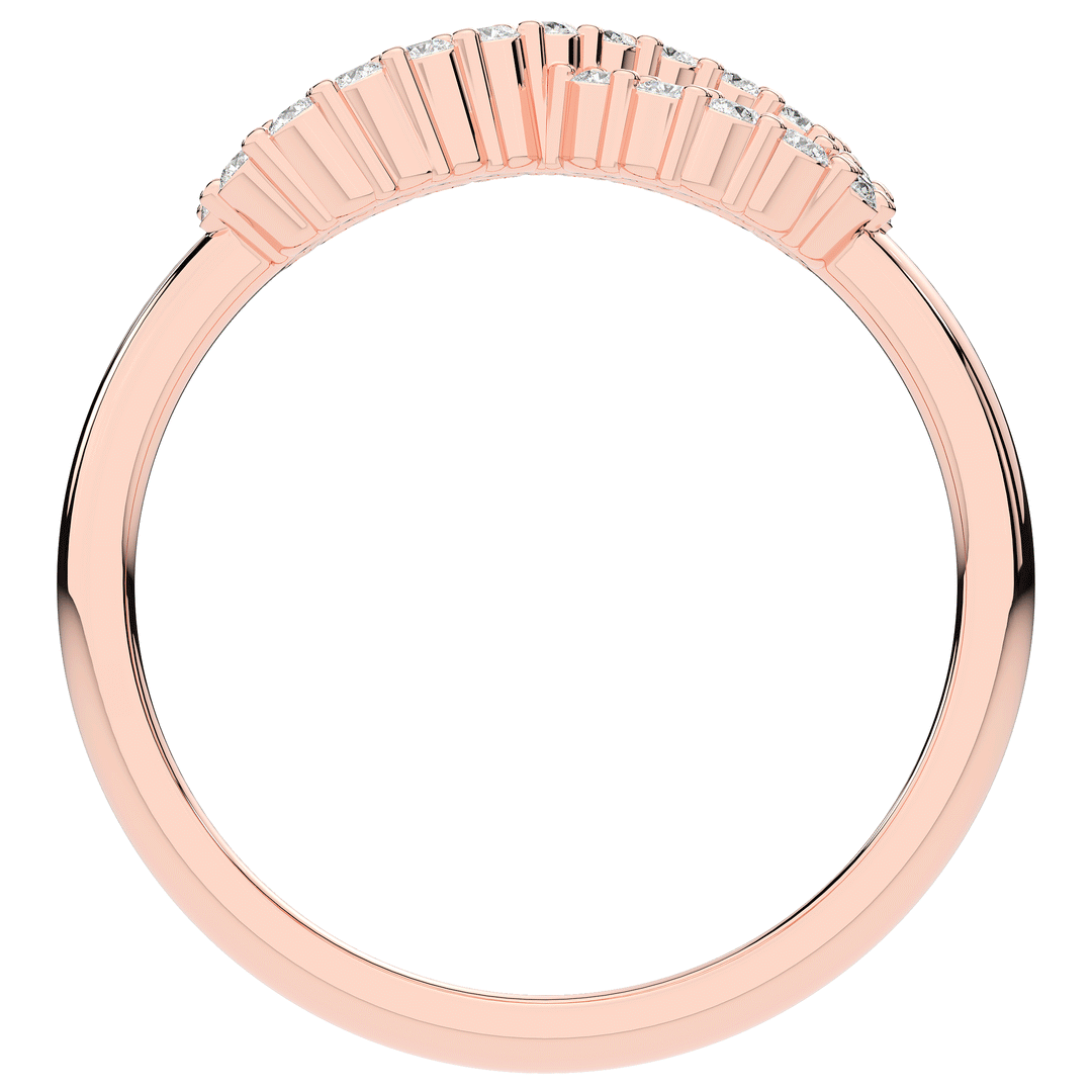 0.20CT.TW ROUND LAB DIAMOND INFINITY SYMBOL WEDDING BAND - Nazarelle