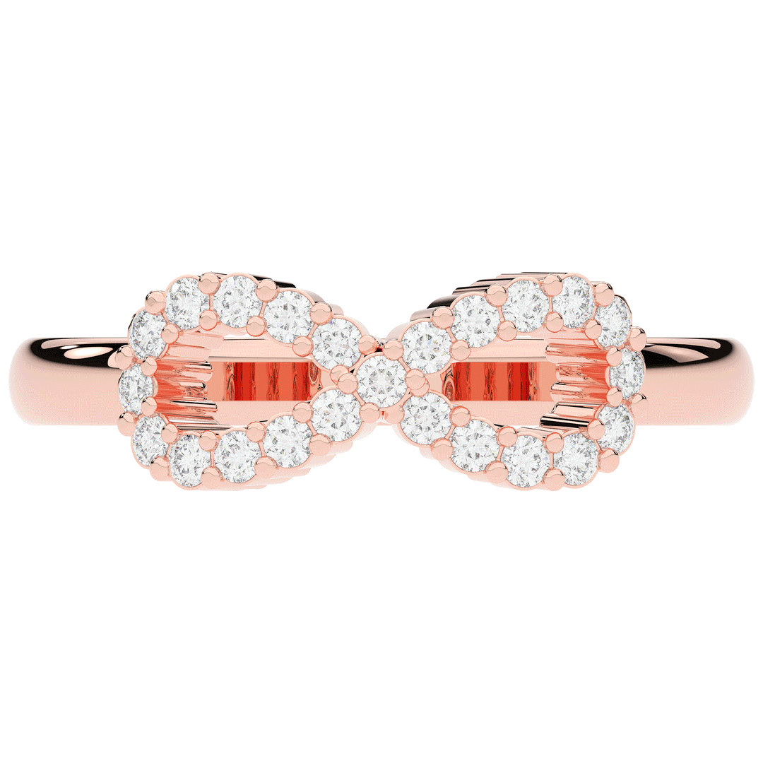 0.20CT.TW ROUND LAB DIAMOND INFINITY SYMBOL WEDDING BAND - Nazarelle