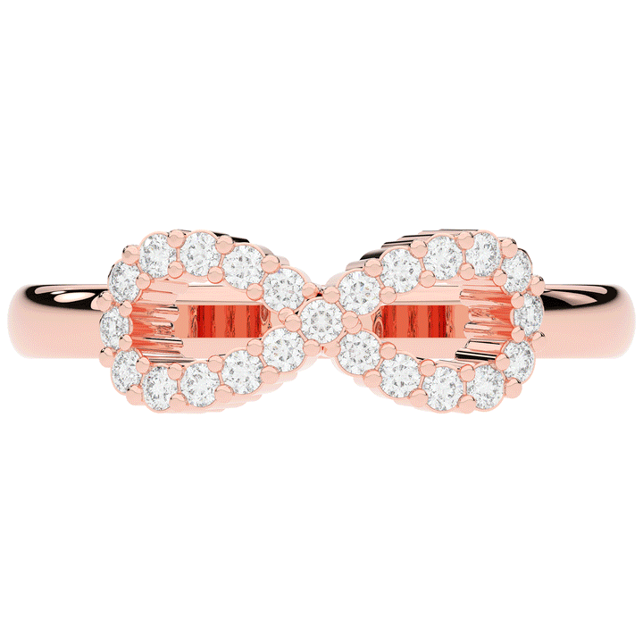 0.20CT.TW ROUND LAB DIAMOND INFINITY SYMBOL WEDDING BAND - Nazarelle