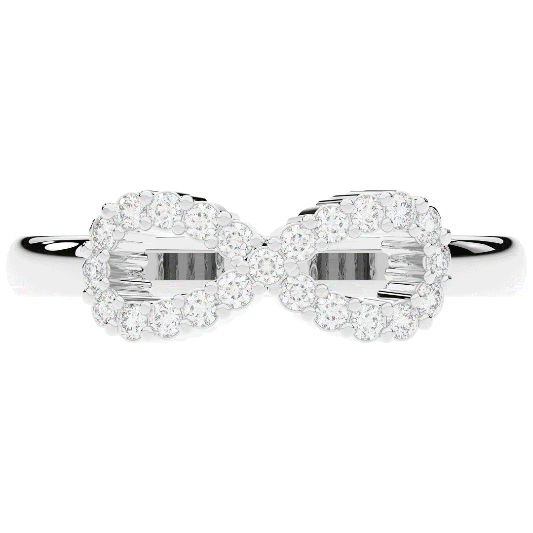 0.20CT.TW ROUND LAB DIAMOND INFINITY SYMBOL WEDDING BAND - Nazarelle