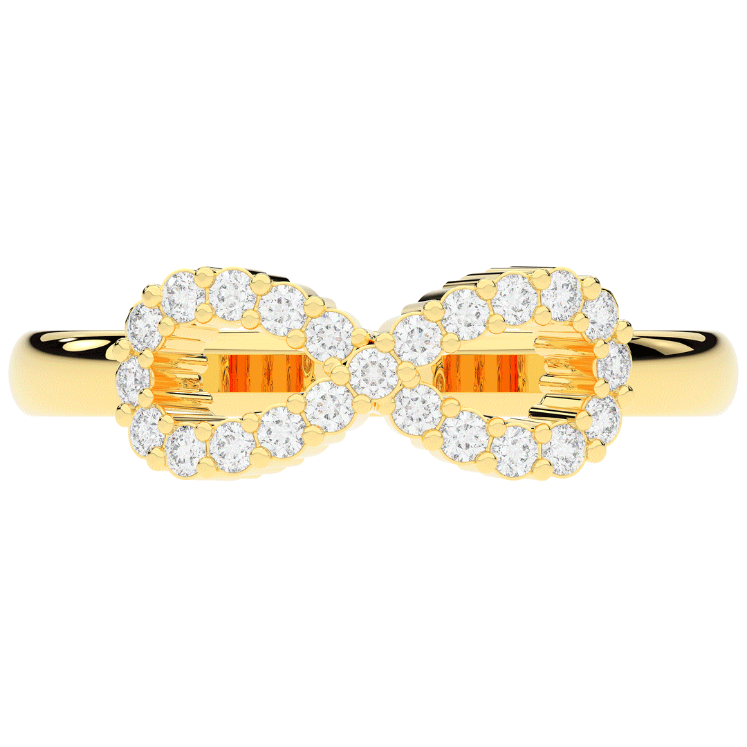 0.20CT.TW ROUND LAB DIAMOND INFINITY SYMBOL WEDDING BAND - Nazarelle