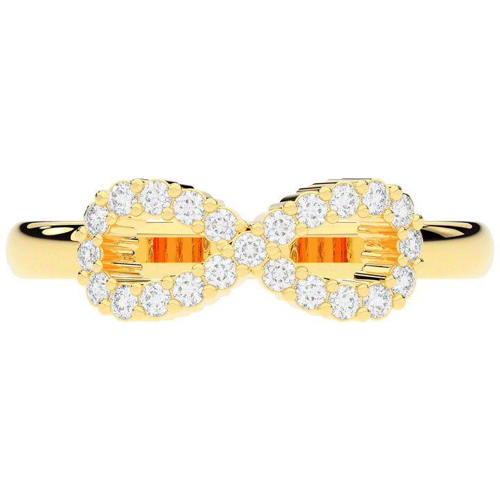 0.20CT.TW ROUND LAB DIAMOND INFINITY SYMBOL WEDDING BAND - Nazarelle