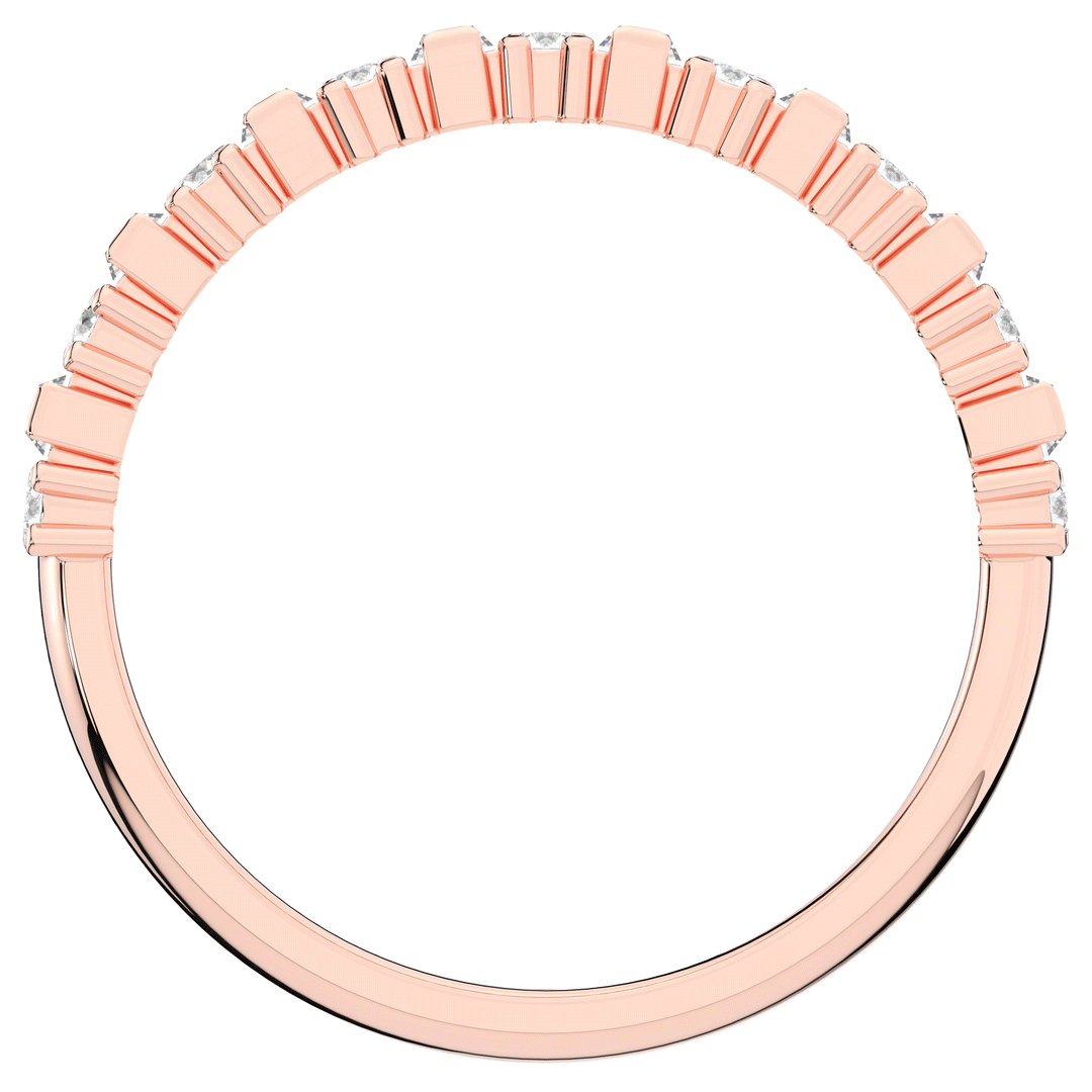 0.75CT.TW BAGUETTE AND ROUND LAB DIAMOND ETERNITY WEDDING BAND - Nazarelle