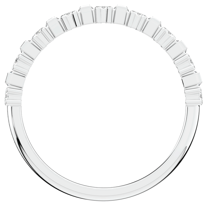 0.75CT.TW BAGUETTE AND ROUND LAB DIAMOND ETERNITY WEDDING BAND - Nazarelle