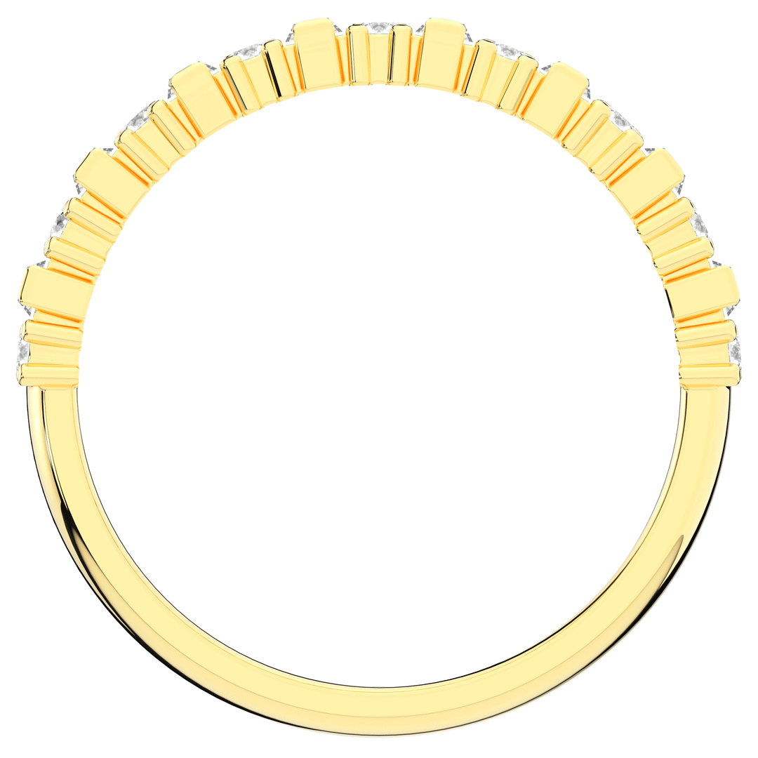 0.75CT.TW BAGUETTE AND ROUND LAB DIAMOND ETERNITY WEDDING BAND - Nazarelle