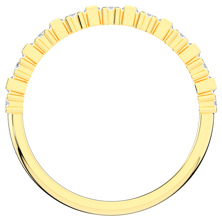 0.75CT.TW BAGUETTE AND ROUND LAB DIAMOND ETERNITY WEDDING BAND - Nazarelle