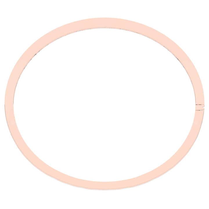 4.50CT.TW ROUND LAB DIAMOND ETERNITY BEZEL SET BANGLE - Nazarelle