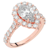 3.10CT.TW PEAR LAB DIAMOND HALO ENGAGEMENT RING - Nazarelle