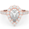 3.10CT.TW PEAR LAB DIAMOND HALO ENGAGEMENT RING - Nazarelle