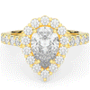 3.10CT.TW PEAR LAB DIAMOND HALO ENGAGEMENT RING - Nazarelle