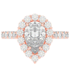 3.10CT.TW PEAR LAB DIAMOND HALO ENGAGEMENT RING - Nazarelle