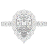 3.10CT.TW PEAR LAB DIAMOND HALO ENGAGEMENT RING - Nazarelle
