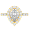 3.10CT.TW PEAR LAB DIAMOND HALO ENGAGEMENT RING - Nazarelle