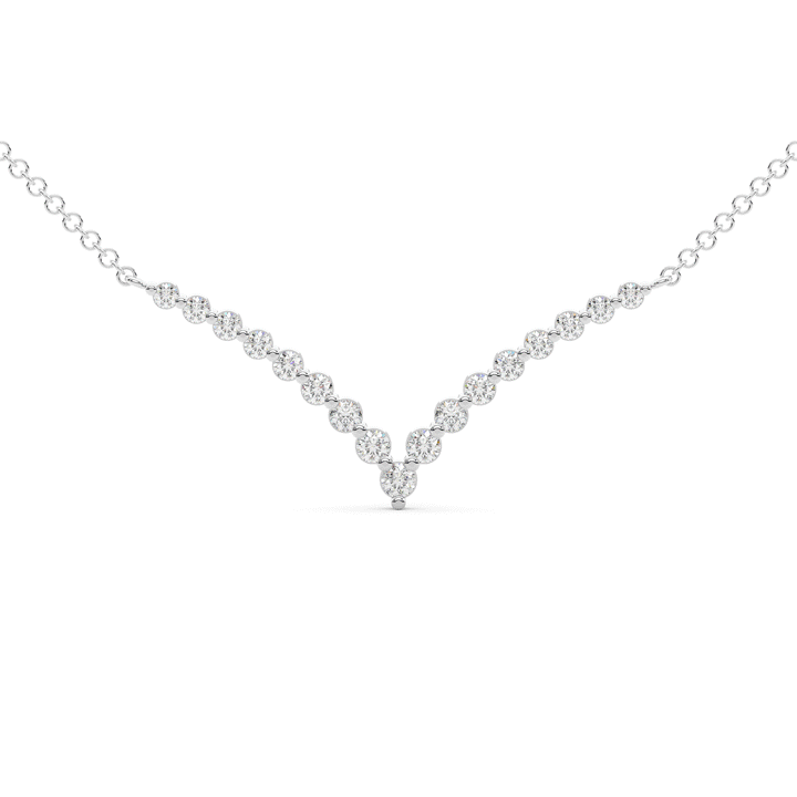0.50CT.TW LAB DIAMOND CHEVRON PENDANT - Nazarelle