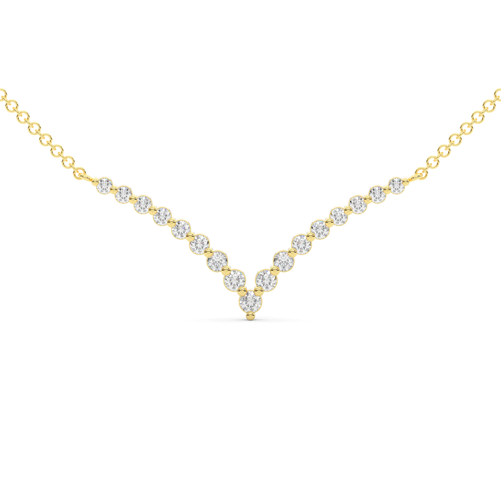 0.50CT.TW LAB DIAMOND CHEVRON PENDANT - Nazarelle