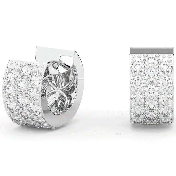 2.20CT.TW ROUND LAB DIAMOND HUGGIE EARRINGS - Nazarelle