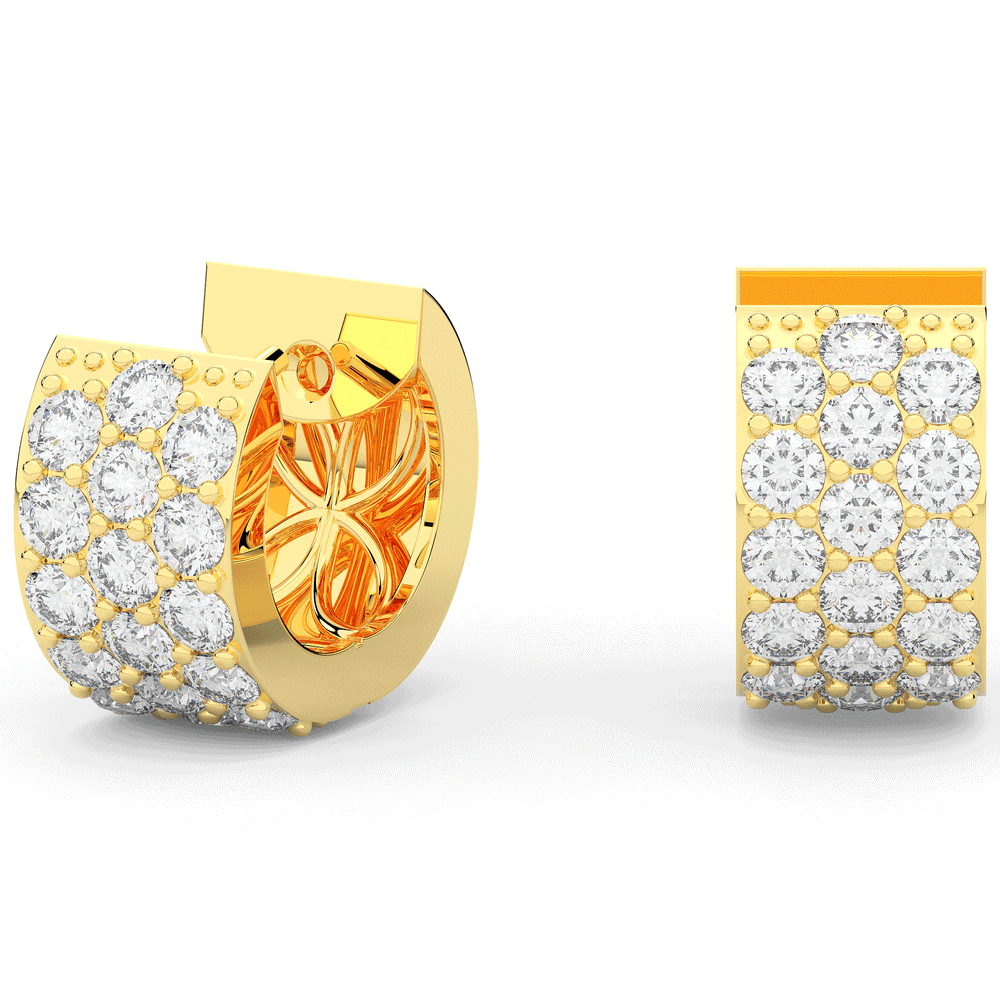 2.20CT.TW ROUND LAB DIAMOND HUGGIE EARRINGS - Nazarelle