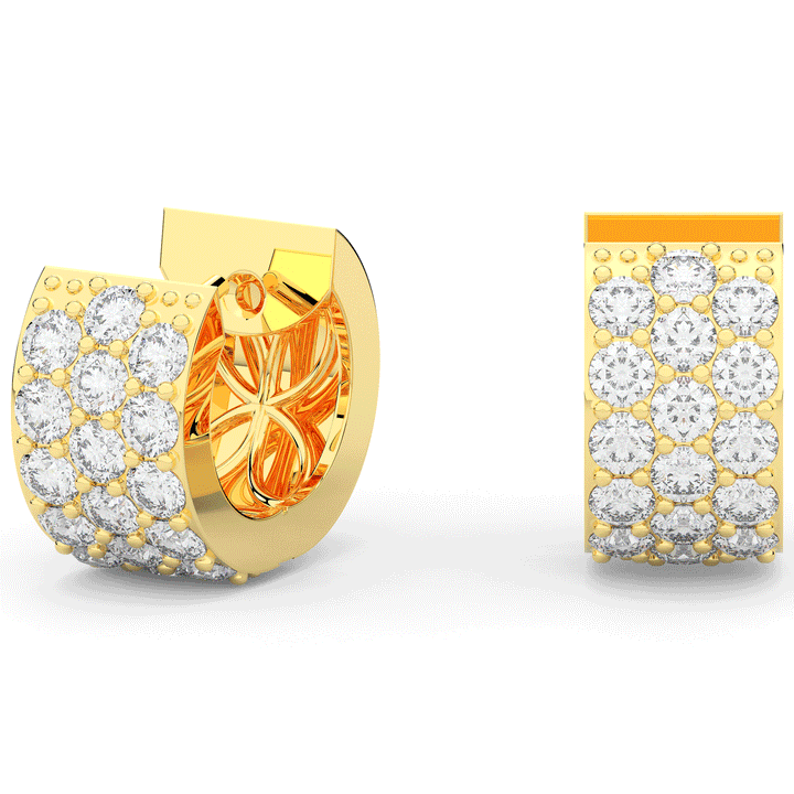 2.20CT.TW ROUND LAB DIAMOND HUGGIE EARRINGS - Nazarelle