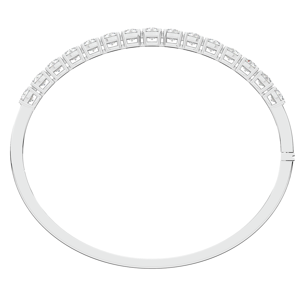 4.70CT.TW ROUND LAB DIAMOND BANGLE - Nazarelle