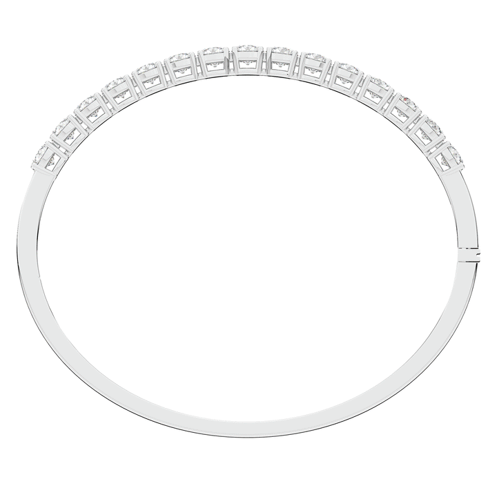 4.70CT.TW ROUND LAB DIAMOND BANGLE - Nazarelle
