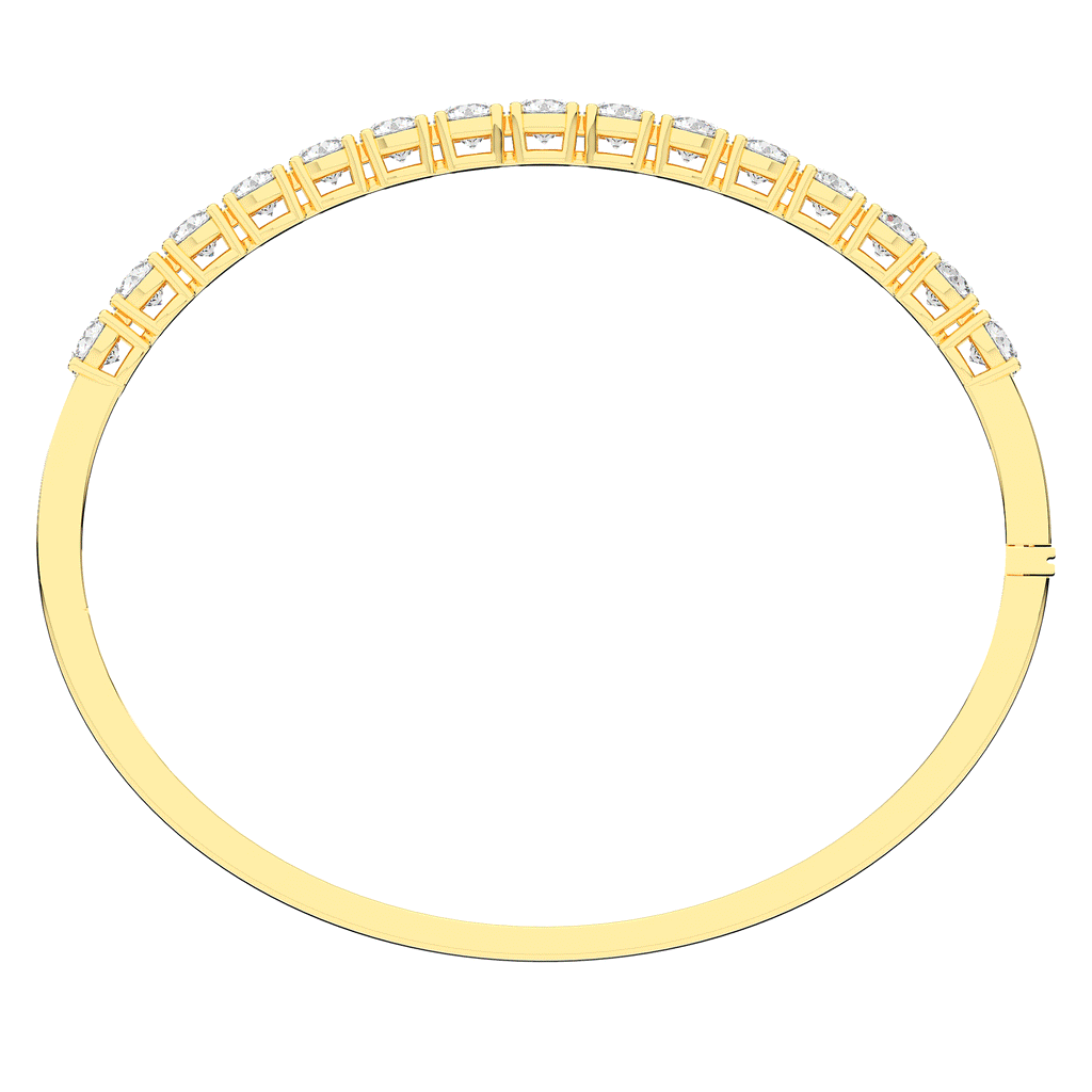 4.70CT.TW ROUND LAB DIAMOND BANGLE - Nazarelle