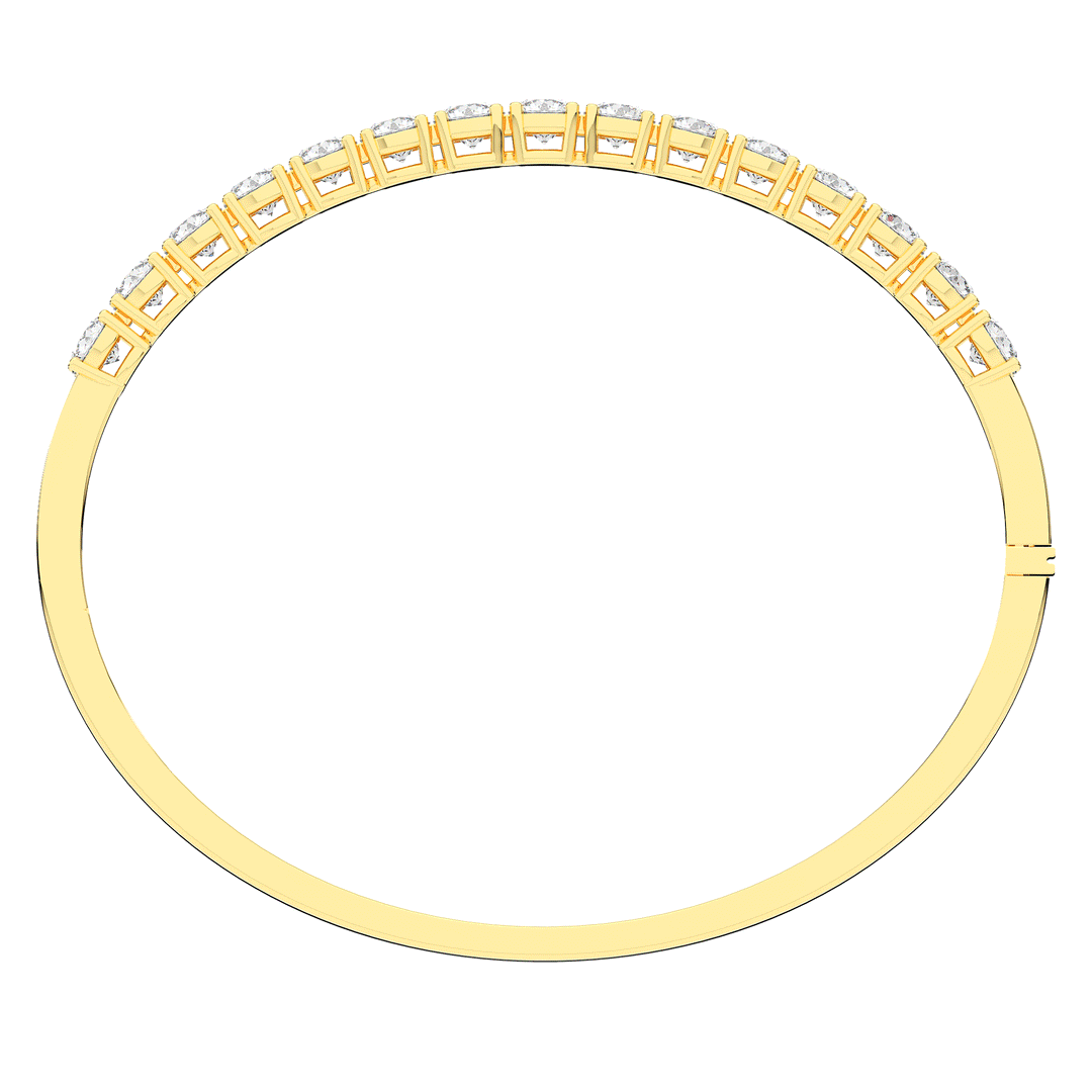 4.70CT.TW ROUND LAB DIAMOND BANGLE - Nazarelle