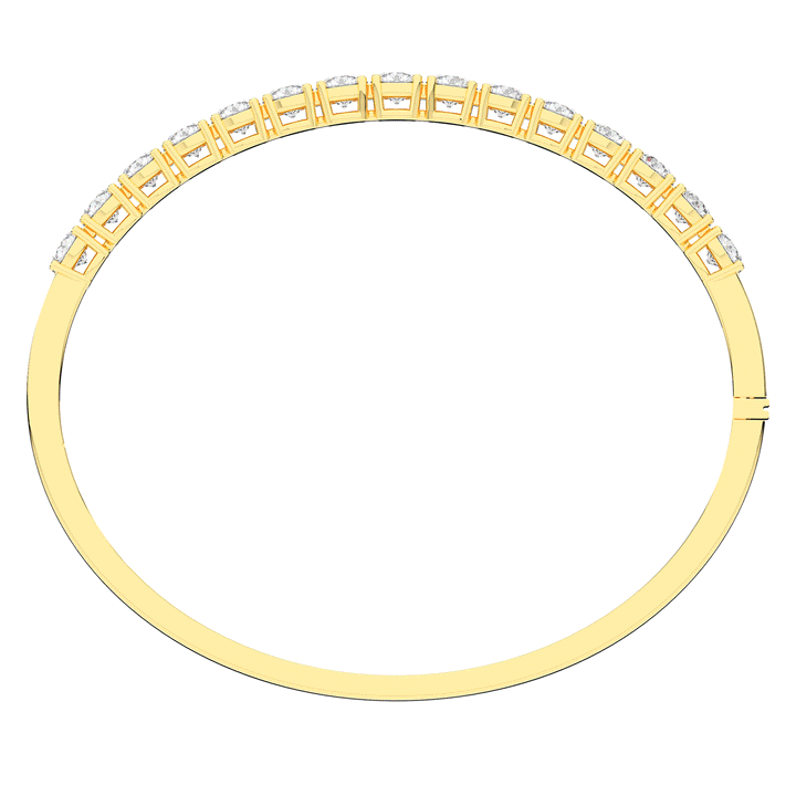 4.70CT.TW ROUND LAB DIAMOND BANGLE - Nazarelle