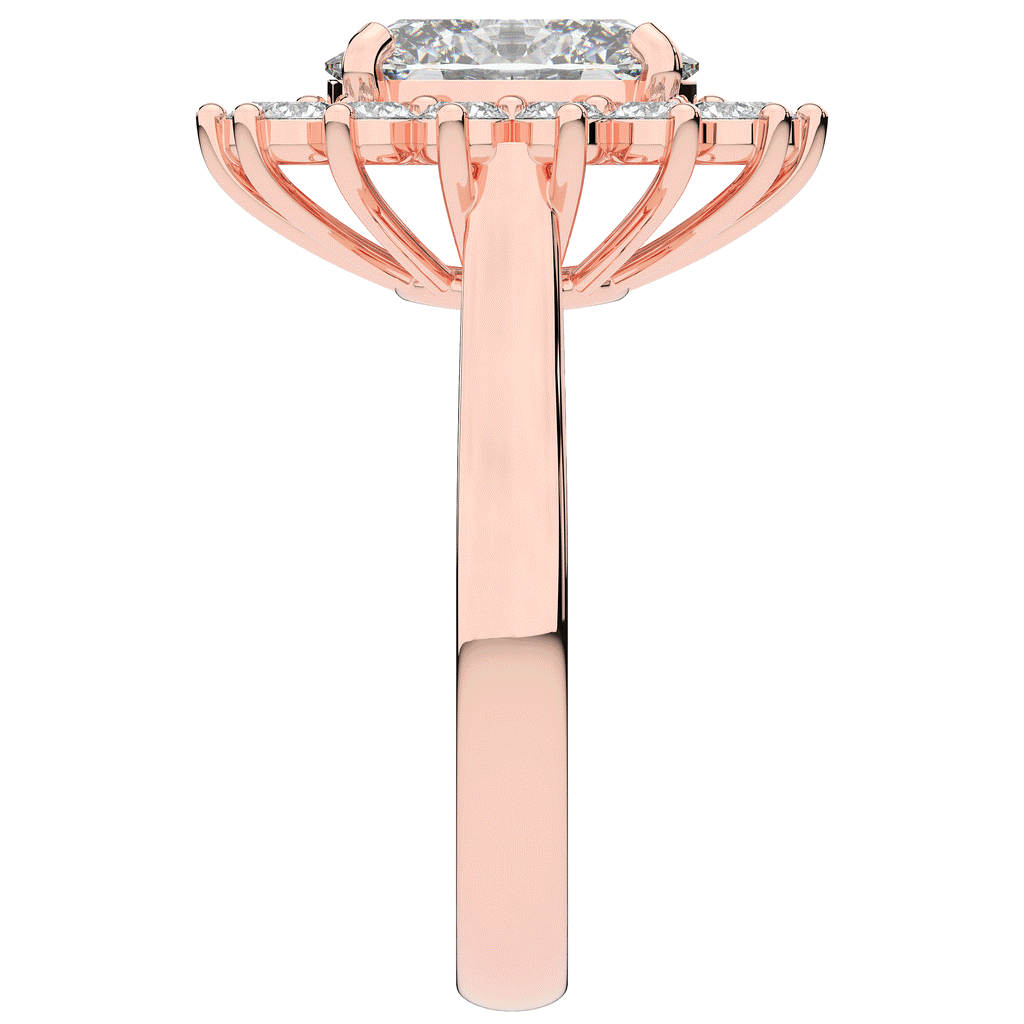 2.65CT.TW OVAL LAB DIAMOND HALO ENGAGEMENT RING - Nazarelle