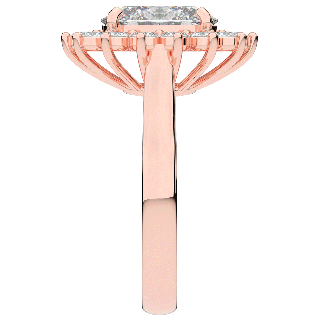 2.65CT.TW OVAL LAB DIAMOND HALO ENGAGEMENT RING - Nazarelle