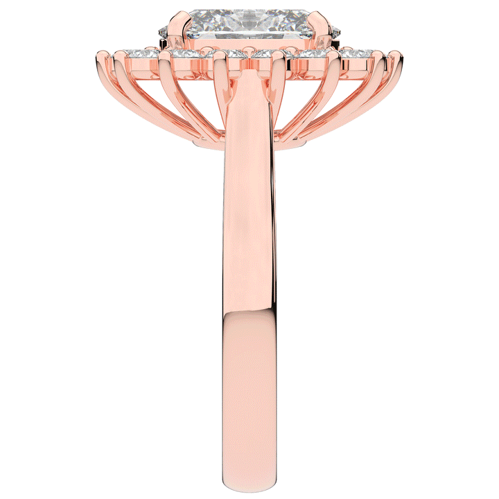 2.65CT.TW OVAL LAB DIAMOND HALO ENGAGEMENT RING - Nazarelle